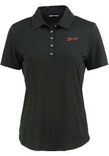 Cutter and Buck Idaho State Bengals Womens Black Vault Coastline Eco Short Sleeve Polo Shirt
