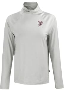 Cutter and Buck Mississippi State Bulldogs Womens Grey Vault Mascot Coastline Eco Funnel Neck Cr..