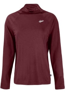 Cutter and Buck New Mexico State Aggies Womens Maroon Vault Coastline Eco Funnel Neck Crew Sweat..