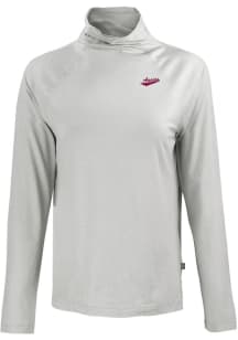 Cutter and Buck New Mexico State Aggies Womens Grey Vault Coastline Eco Funnel Neck Crew Sweatsh..