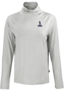 Cutter and Buck Northern Arizona Lumberjacks Womens Grey Vault Coastline Eco Funnel Neck Crew Sw..