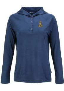 Cutter and Buck Northern Arizona Lumberjacks Womens Navy Blue Vault Coastline Eco Hooded Sweatshir..
