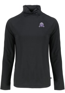 Cutter and Buck Northwestern Wildcats Womens Black Vault Coastline Eco Funnel Neck Crew Sweatshi..