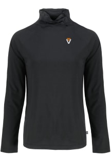 Cutter and Buck Virginia Tech Hokies Womens Black Vault Coastline Eco Funnel Neck Crew Sweatshir..