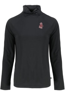 Cutter and Buck Washington State Cougars Womens Black Vault Coastline Eco Funnel Neck Crew Sweat..