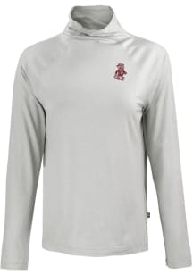 Cutter and Buck Washington State Cougars Womens Grey Vault Coastline Eco Funnel Neck Crew Sweats..