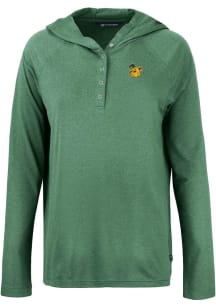 Cutter and Buck Baylor Bears Womens Green Vault Sailor Coastline Eco Hooded Sweatshirt