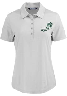 Cutter and Buck North Dakota State Bison Womens Grey Vintage Coastline Eco Short Sleeve Polo Shirt