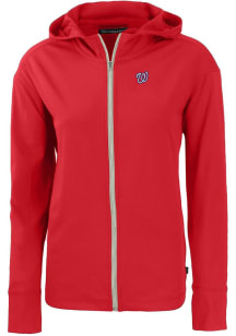 Cutter and Buck Washington Nationals Womens Red Daybreak Light Weight Jacket