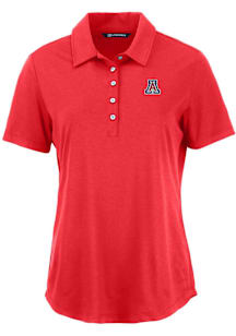 Cutter and Buck Arizona Wildcats Womens Red Coastline Eco Short Sleeve Polo Shirt
