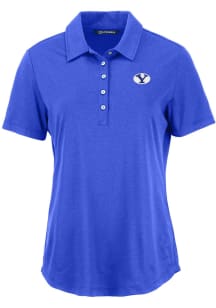 Cutter and Buck BYU Cougars Womens Blue Coastline Eco Short Sleeve Polo Shirt