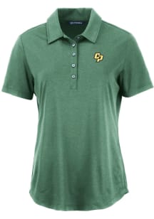 Cutter and Buck Cal Poly Mustangs Womens Green Coastline Eco Short Sleeve Polo Shirt