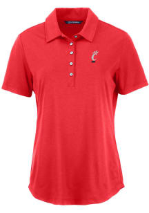 Cutter and Buck Cincinnati Bearcats Womens Red Coastline Eco Short Sleeve Polo Shirt