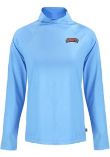 Cutter and Buck Delaware State Hornets Womens Light Blue Coastline Eco Funnel Neck Crew Sweatshi..