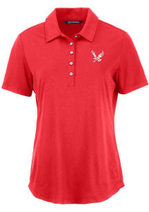 Cutter and Buck Eastern Washington Eagles Womens Red Coastline Eco Short Sleeve Polo Shirt