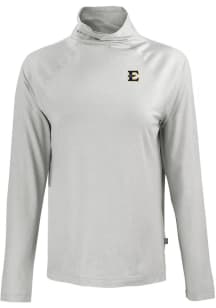 Cutter and Buck East Tennesse State Buccaneers Womens Grey Coastline Eco Funnel Neck Crew Sweats..