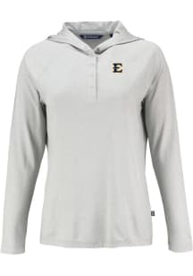 Cutter and Buck East Tennesse State Buccaneers Womens Grey Coastline Eco Hooded Sweatshirt