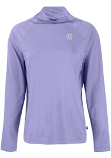 Cutter and Buck Holy Cross Crusaders Womens Purple Coastline Eco Funnel Neck Crew Sweatshirt