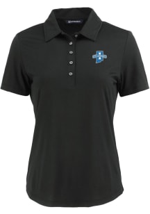 Cutter and Buck Indiana State Sycamores Womens Black Coastline Eco Short Sleeve Polo Shirt