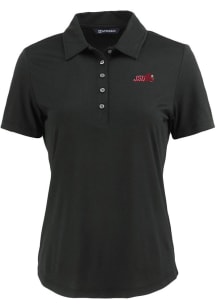 Cutter and Buck Jacksonville State Gamecocks Womens Black Coastline Eco Short Sleeve Polo Shirt