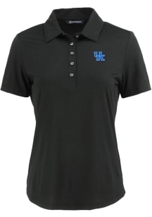 Cutter and Buck Kentucky Wildcats Womens Black Coastline Eco Short Sleeve Polo Shirt