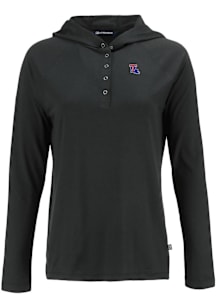 Cutter and Buck Louisiana Tech Bulldogs Womens Black Coastline Eco Hooded Sweatshirt