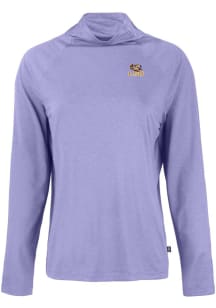 Cutter and Buck LSU Tigers Womens Purple Coastline Eco Funnel Neck Crew Sweatshirt