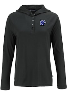 Cutter and Buck Memphis Tigers Womens Black Coastline Eco Hooded Sweatshirt
