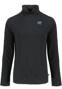 Cutter and Buck Middle Tennessee Blue Raiders Womens Black Coastline Eco Funnel Neck Crew Sweats..