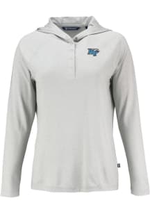 Cutter and Buck Middle Tennessee Blue Raiders Womens Grey Coastline Eco Hooded Sweatshirt