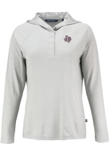 Cutter and Buck Texas Southern Tigers Womens Grey Coastline Eco Hooded Sweatshirt