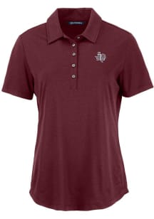 Cutter and Buck Texas Southern Tigers Womens Maroon Coastline Eco Short Sleeve Polo Shirt