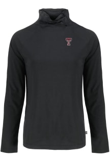 Cutter and Buck Texas Tech Red Raiders Womens Black Coastline Eco Funnel Neck Crew Sweatshirt