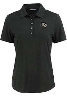 Cutter and Buck UCF Knights Womens Black Coastline Eco Short Sleeve Polo Shirt
