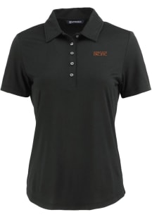 Cutter and Buck Pacific Tigers Womens Black Coastline Eco Short Sleeve Polo Shirt