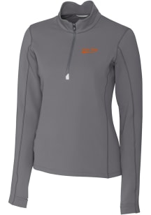 Cutter and Buck Idaho State Bengals Womens Grey Traverse 1/4 Zip Pullover