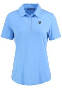 Cutter and Buck Villanova Wildcats Womens Light Blue Coastline Eco Short Sleeve Polo Shirt