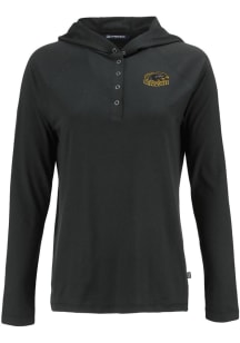 Cutter and Buck Wisconsin-Milwaukee Panthers Womens Black Coastline Eco Hooded Sweatshirt