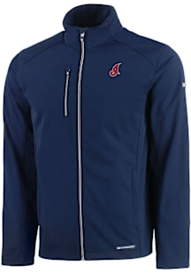 Cutter and Buck Cleveland Guardians Mens Navy Blue Cooperstown Evoke Light Weight Jacket