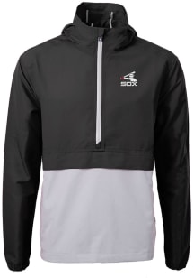 Cutter and Buck Chicago White Sox Mens Black Cooperstown Charter Eco Pullover Jackets