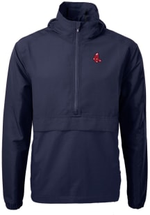 Cutter and Buck Boston Red Sox Mens Navy Blue Cooperstown Charter Eco Pullover Jackets