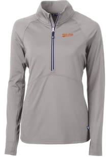 Cutter and Buck Idaho State Bengals Womens Grey Adapt Eco 1/4 Zip Pullover