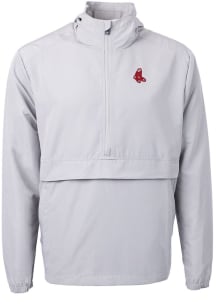 Cutter and Buck Boston Red Sox Mens Grey Cooperstown Charter Eco Pullover Jackets