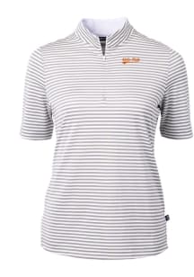 Cutter and Buck Idaho State Bengals Womens Grey Virtue Eco Pique Short Sleeve Polo Shirt
