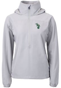 Cutter and Buck Oakland Athletics Womens Grey Cooperstown Charter Eco Long Sleeve Pullover