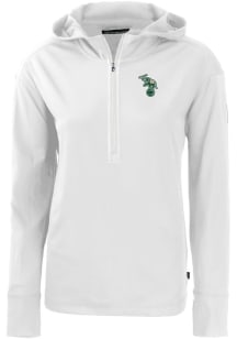 Cutter and Buck Oakland Athletics Womens White Cooperstown Daybreak Hood Qtr Zip