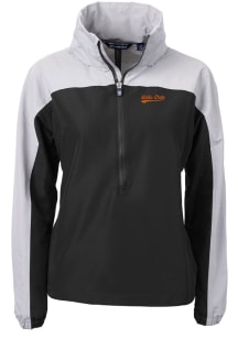 Cutter and Buck Idaho State Bengals Womens Black Vault Charter Eco Long Sleeve Pullover