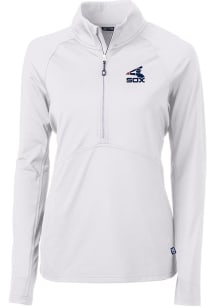 Cutter and Buck Chicago White Sox Womens White Cooperstown Adapt Eco 1/4 Zip Pullover