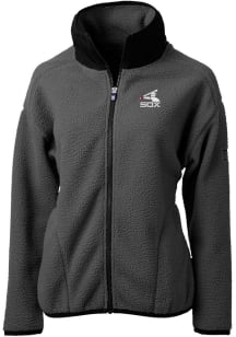 Cutter and Buck Chicago White Sox Womens Grey Cooperstown Cascade Sherpa Long Sleeve Full Zip Ja..