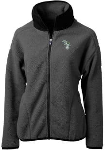 Cutter and Buck Oakland Athletics Womens Grey Cooperstown Cascade Sherpa Long Sleeve Full Zip Ja..